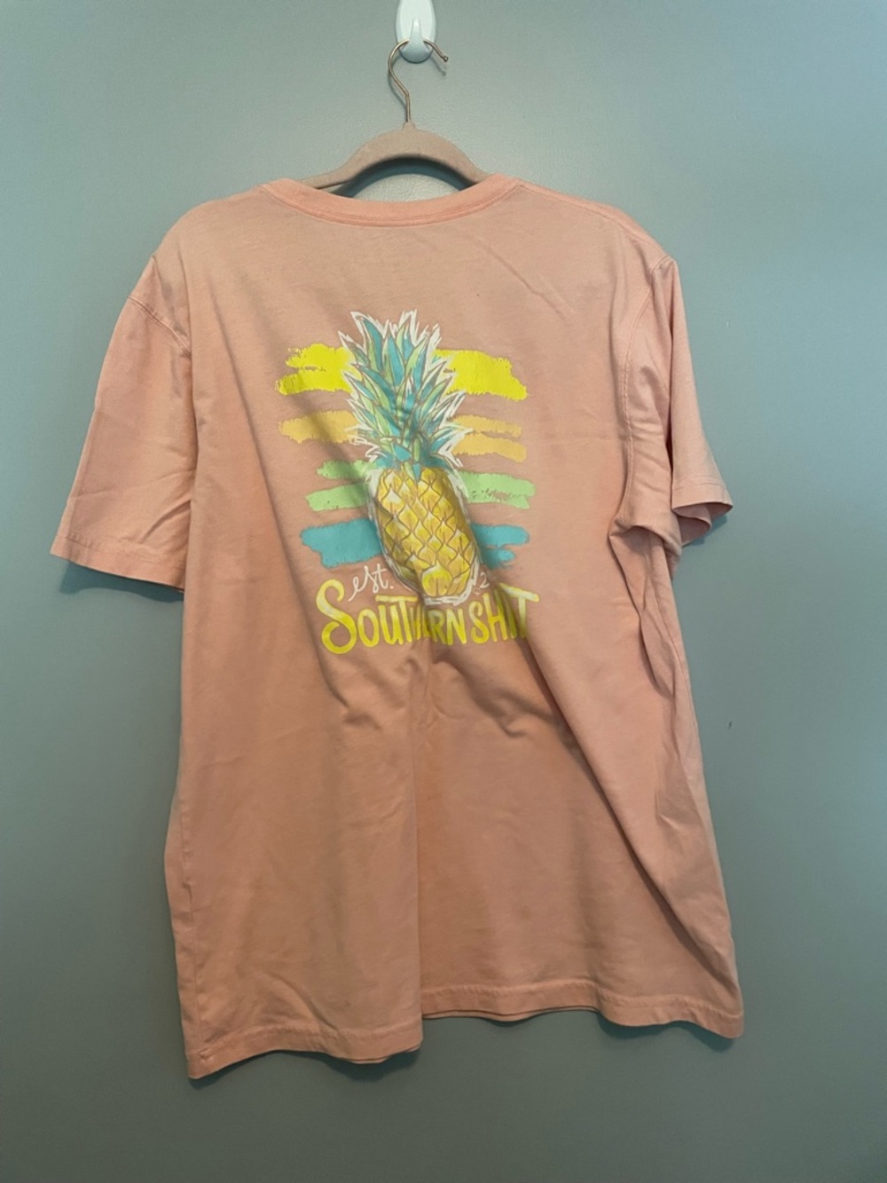 Southern Shirt Co. Poppy Pineapple Size Large Flamingo Pink Women’s - Picture 4 of 4